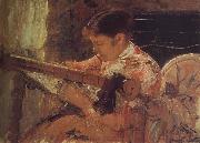 Mary Cassatt Mary is weaving oil painting